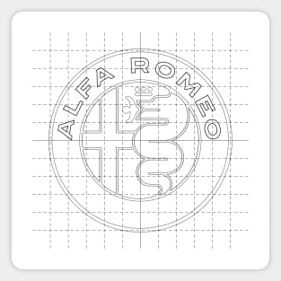 Alfa Romeo Roundel Logo Design Magnet